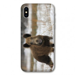 Coque pour Samsung Galaxy A01 chasse sanglier Neige