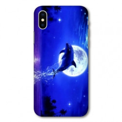 Coque pour Samsung Galaxy A01 Dauphin lune
