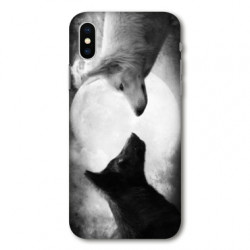 Coque pour Samsung Galaxy A01 Loup Duo