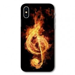 Coque pour Samsung Galaxy A01 Musique clé sol feu N