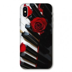 Coque pour Samsung Galaxy A01 Musique Rose Piano