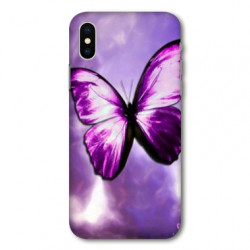 Coque pour Samsung Galaxy A01 papillons violet et blanc