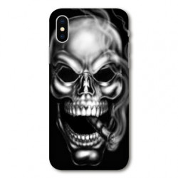 Coque pour Samsung Galaxy A01 tete de mort Fume