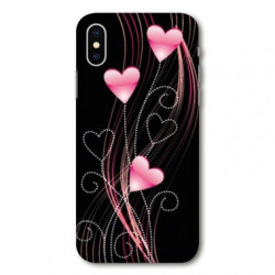 Coque pour Samsung Galaxy A01 Cœur rose Montant