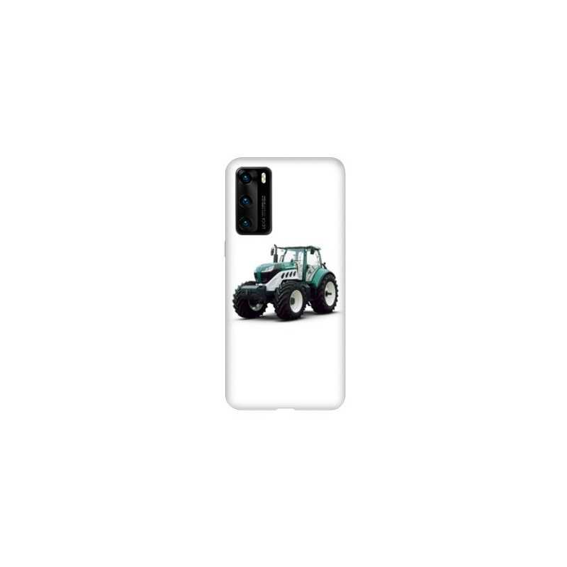 Coque pour Huawei P40 Agriculture Tracteur Blanc