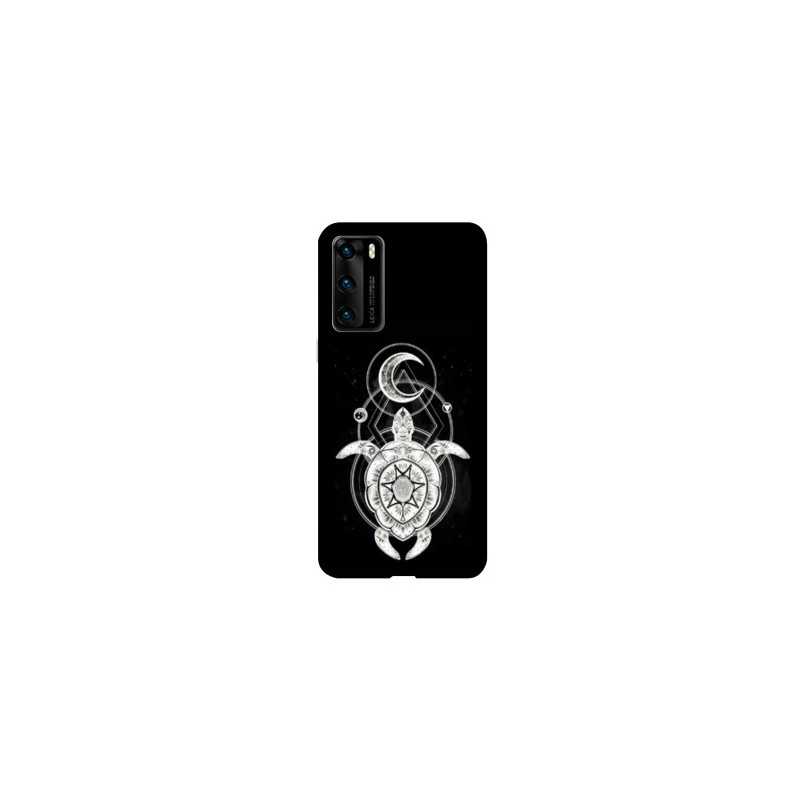 Coque pour Huawei P40 Animaux Maori Tortue noir