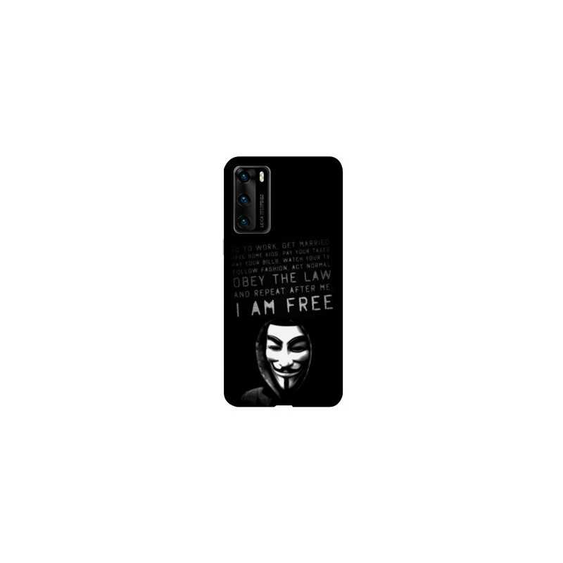 Coque pour Huawei P40 Anonymous I am free