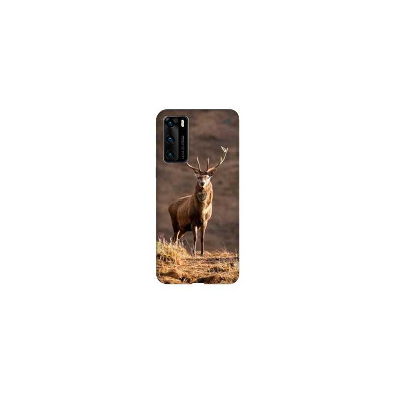Coque pour Huawei P40 chasse chevreuil Blanc