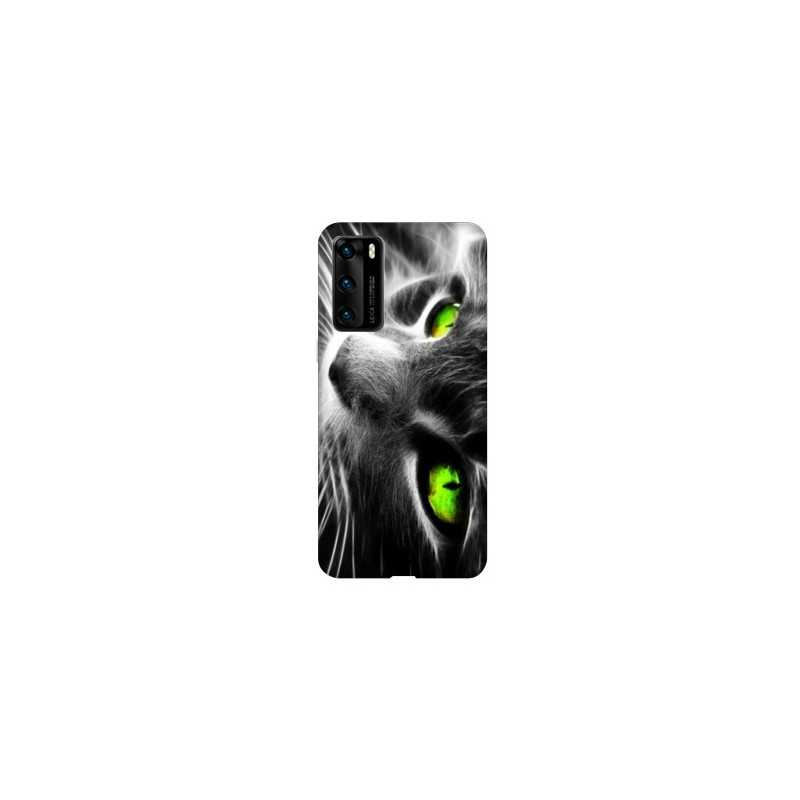 Coque pour Huawei P40 Chat Vert