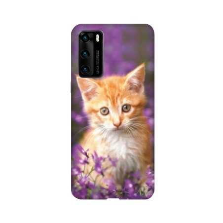 Coque pour Huawei P40 Chat Violet
