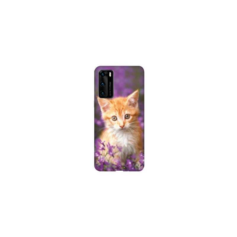 Coque pour Huawei P40 Chat Violet