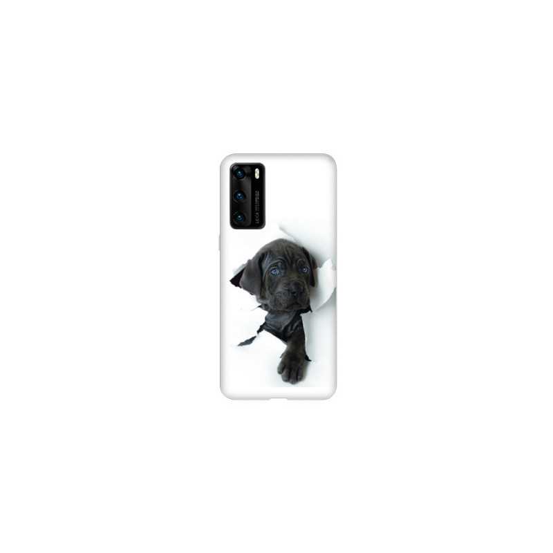 Coque pour Huawei P40 Chien noir
