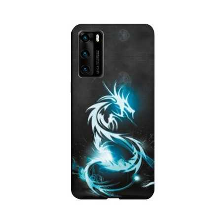 Coque pour Huawei P40 Dragon Bleu