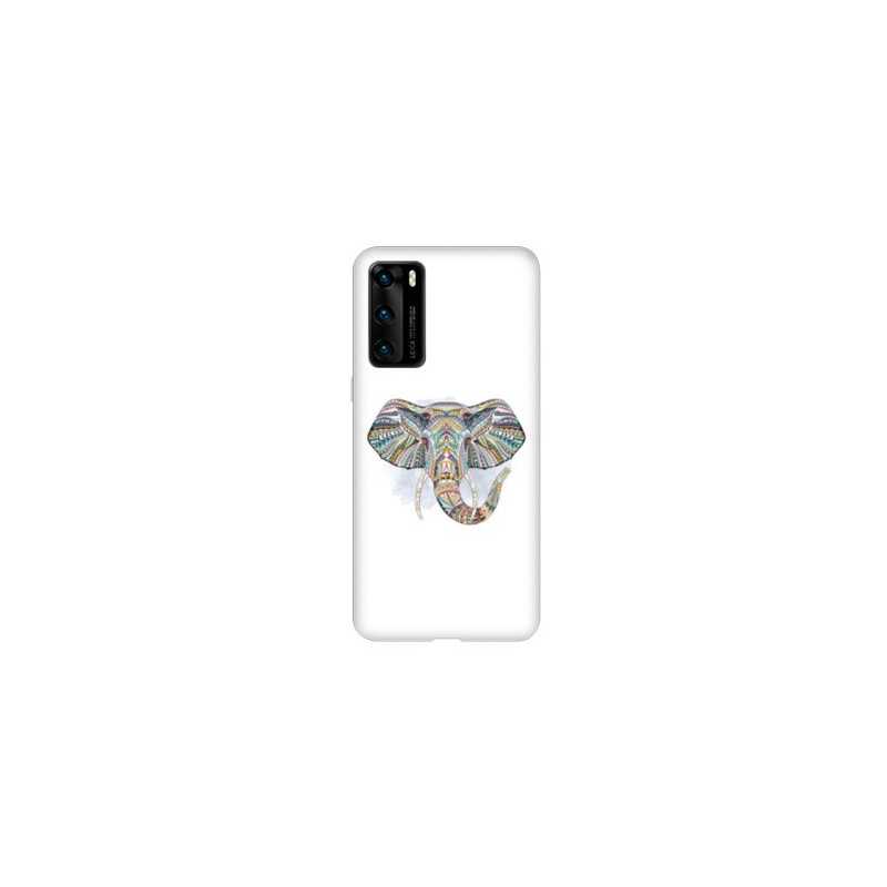 Coque pour Huawei P40 Ethniques Elephant Color B