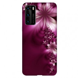 Coque pour Huawei P40 fleur violette montante