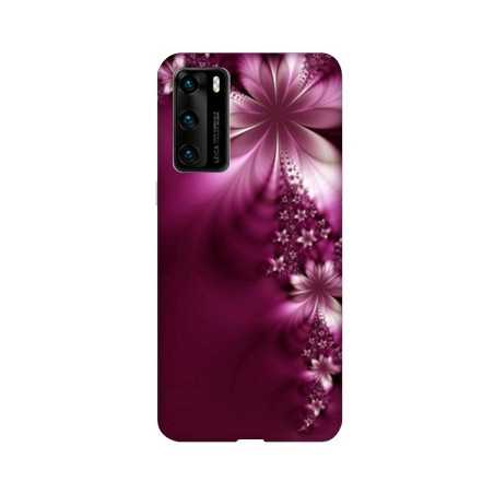 Coque pour Huawei P40 fleur violette montante
