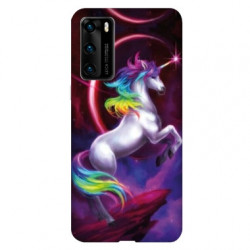 Coque pour Huawei P40 Licorne Arc en ciel