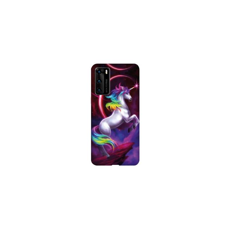 Coque pour Huawei P40 Licorne Arc en ciel