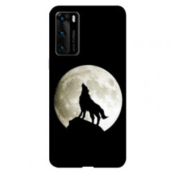 Coque pour Huawei P40 Loup Noir