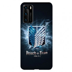 Coque pour Huawei P40 Manga Attaque titans noir