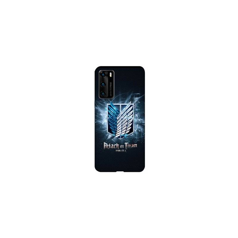Coque pour Huawei P40 Manga Attaque titans noir