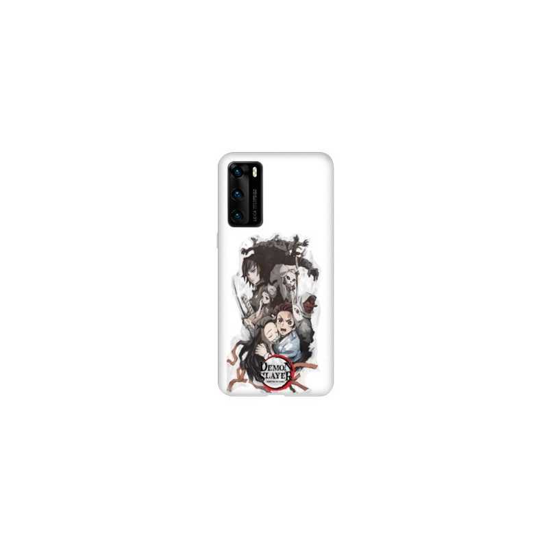 Coque pour Huawei P40 Manga demon Slayer Blanc