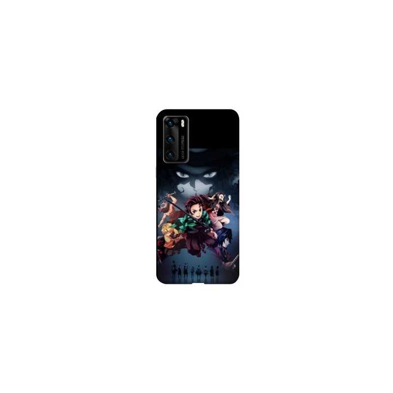 Coque pour Huawei P40 Manga demon Slayer Noir