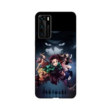 Coque pour Huawei P40 Manga demon Slayer Noir