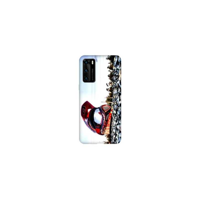 Coque pour Huawei P40 Moto Casque Cross