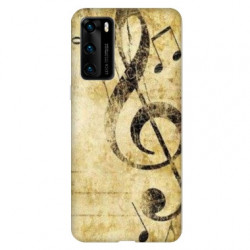 Coque pour Huawei P40 Musique clé sol vintage