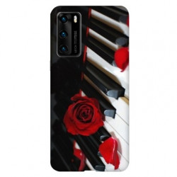 Coque pour Huawei P40 Musique Rose Piano