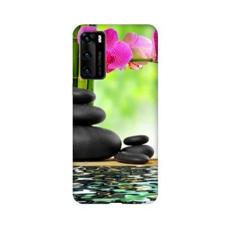 Coque pour Huawei P40 orchidee eau