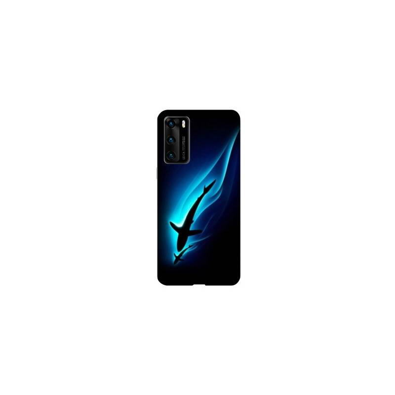 Coque pour Huawei P40 Requin Noir
