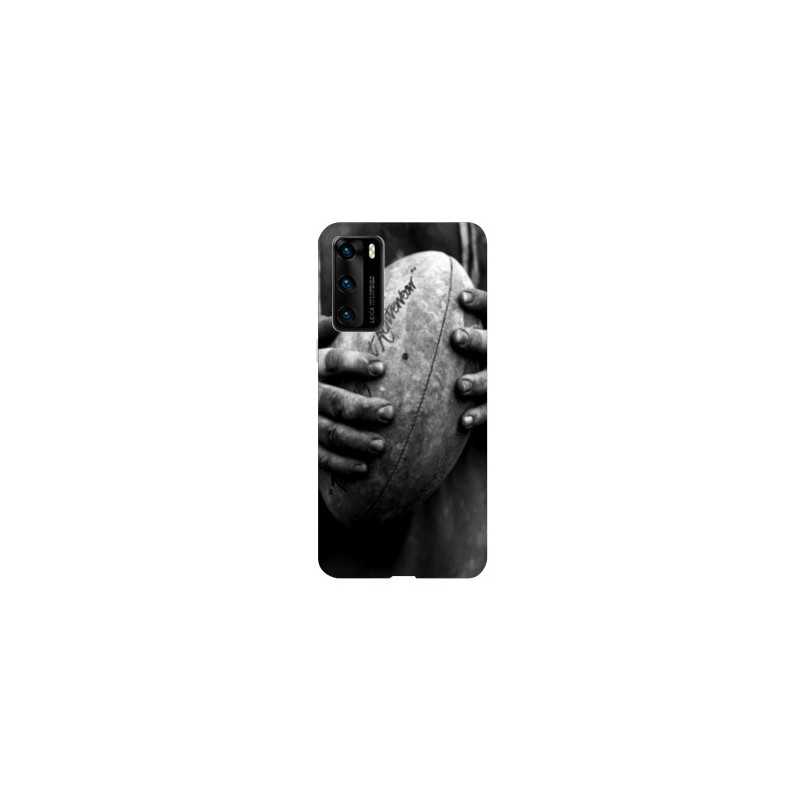 Coque pour Huawei P40 Rugby ballon vintage