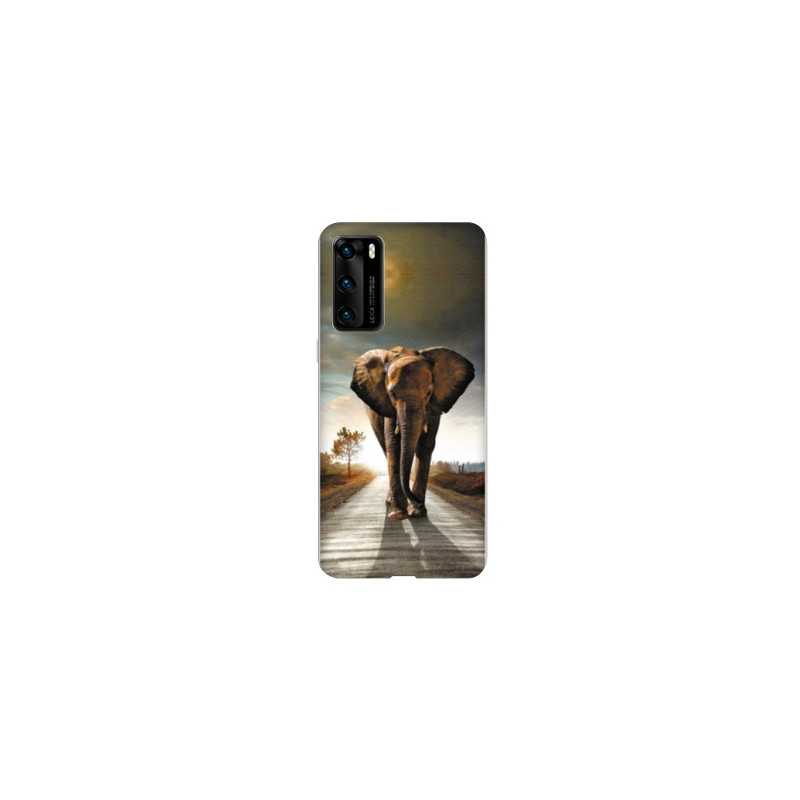 Coque pour Huawei P40 savane Elephant route