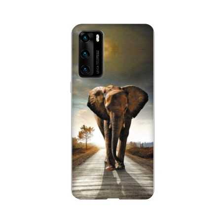 Coque pour Huawei P40 savane Elephant route