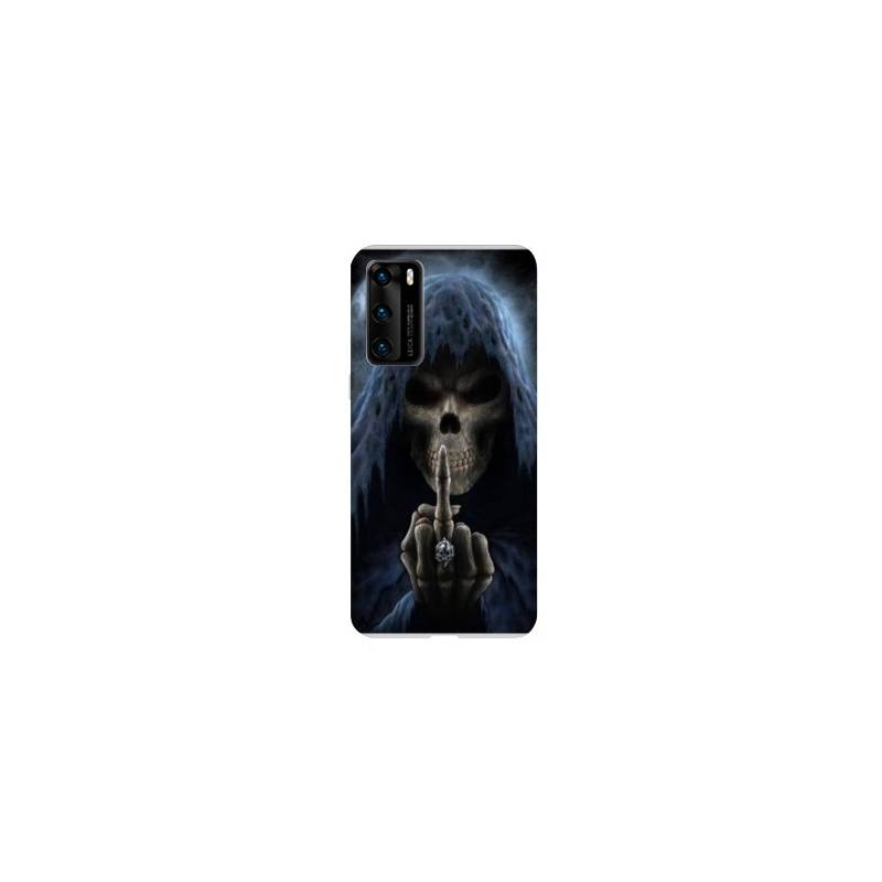 Coque pour Huawei P40 tete de mort Doigt