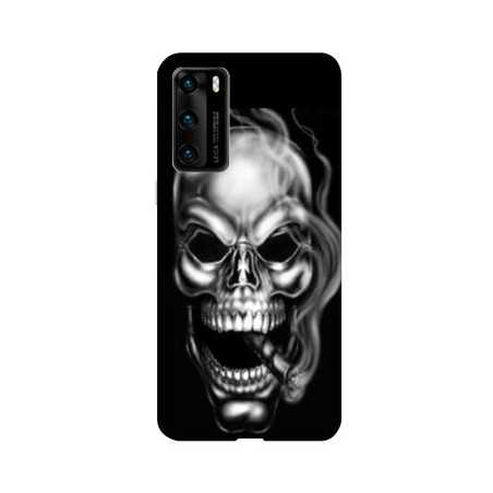 Coque pour Huawei P40 tete de mort Fume