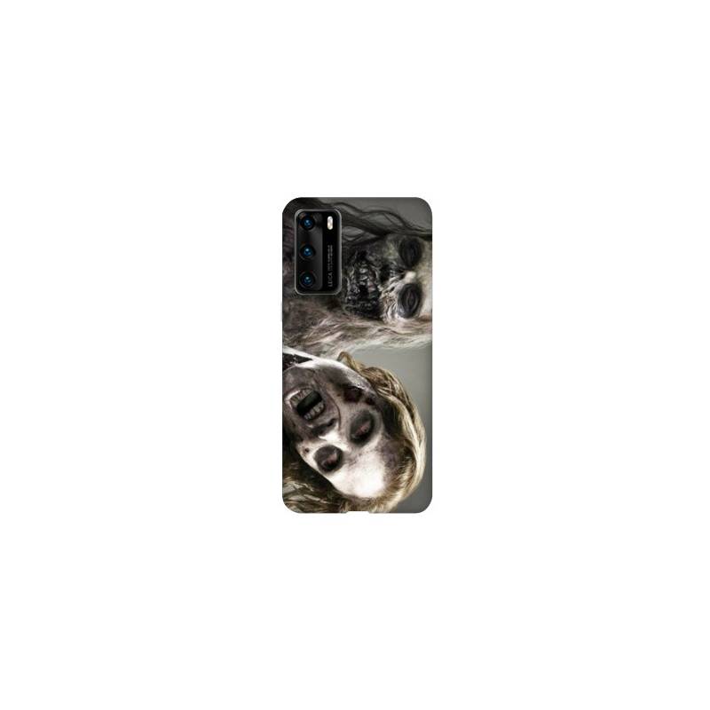 Coque pour Huawei P40 Zombie blanc