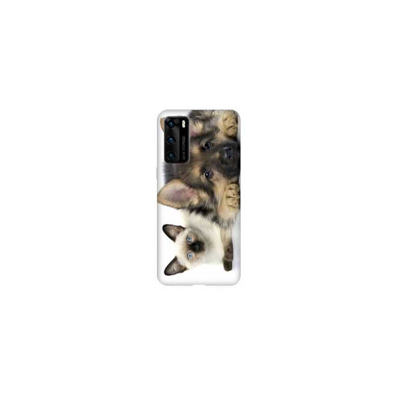 Coque pour Huawei P40 PRO Chien vs chat