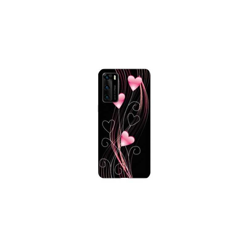 Coque pour Huawei P40 PRO Cœur rose Montant