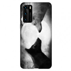 Coque pour Huawei P40 PRO Loup Duo