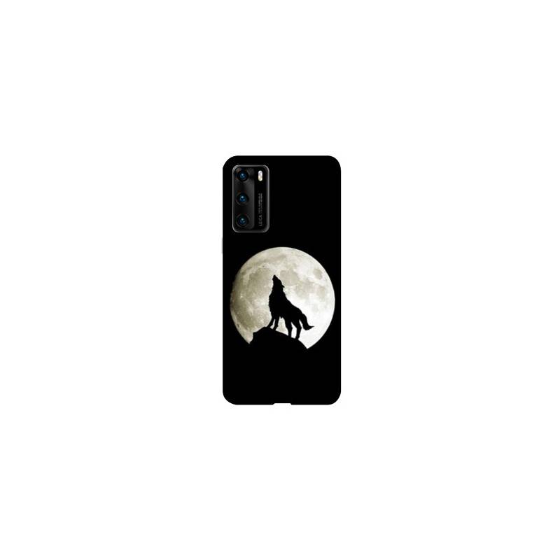 Coque pour Huawei P40 PRO Loup Noir
