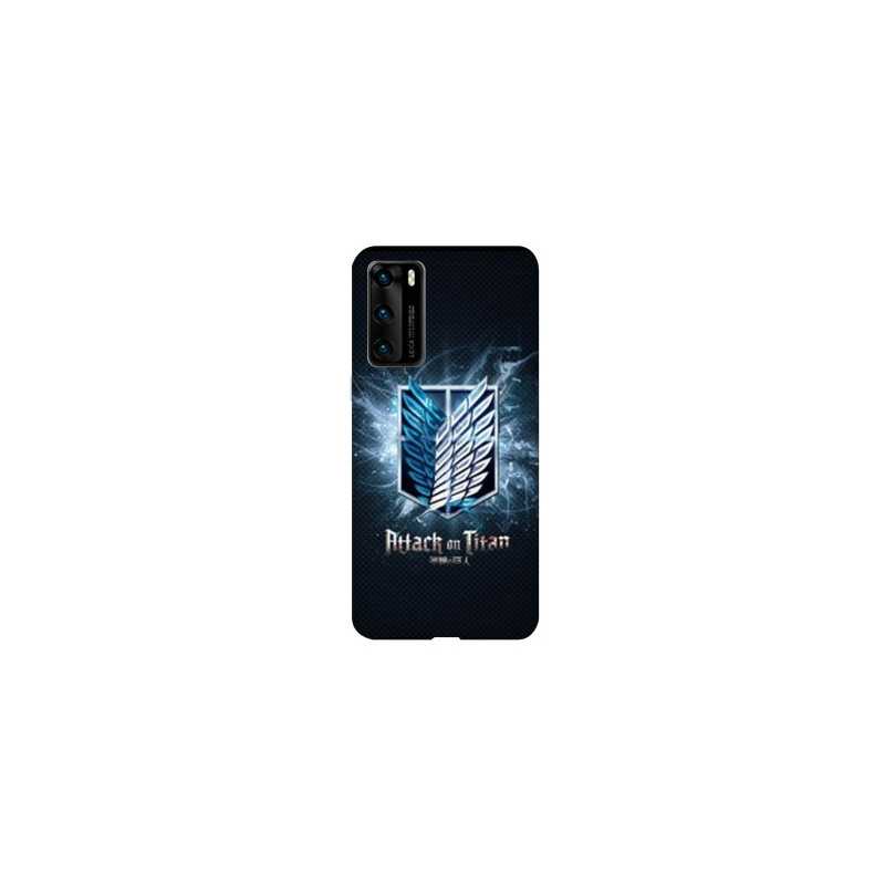 Coque pour Huawei P40 PRO Manga Attaque titans noir