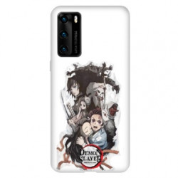 Coque pour Huawei P40 PRO Manga demon Slayer Blanc