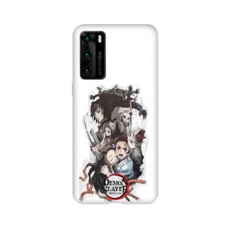Coque pour Huawei P40 PRO Manga demon Slayer Blanc