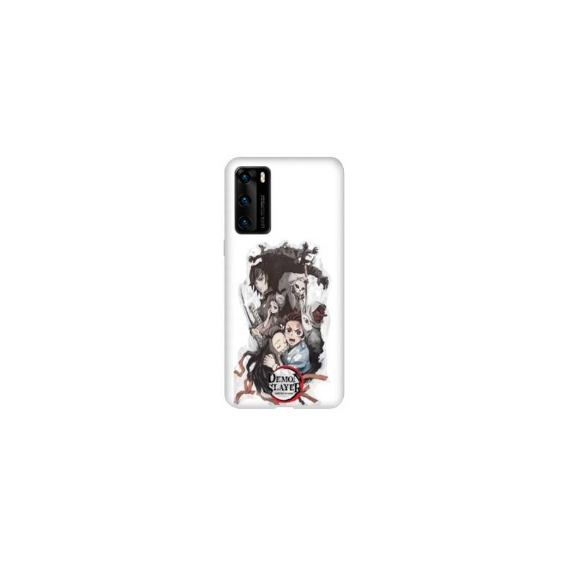 Coque pour Huawei P40 PRO Manga demon Slayer Blanc