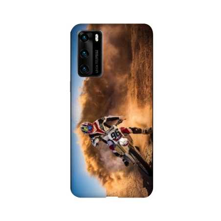 Coque pour Huawei P40 PRO Moto Cross Blanc