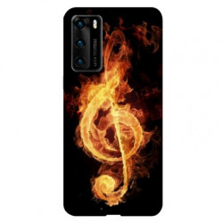 Coque pour Huawei P40 PRO Musique clé sol feu N