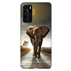 Coque pour Huawei P40 PRO savane Elephant route